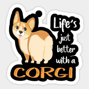 Life'S Just Better With a Corgi (192) Sticker